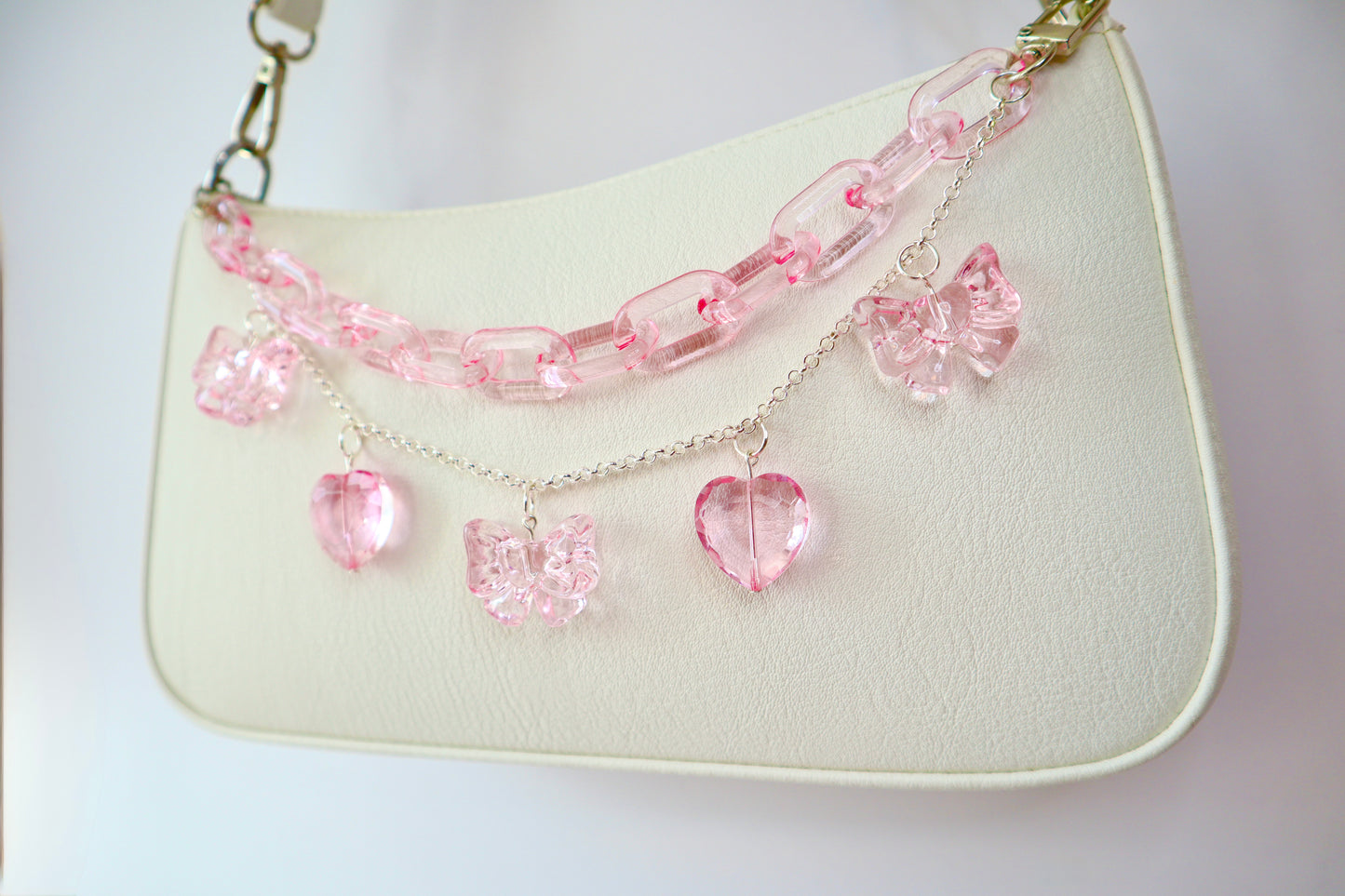 Pink Heart Purse Chain | Bag Accessory
