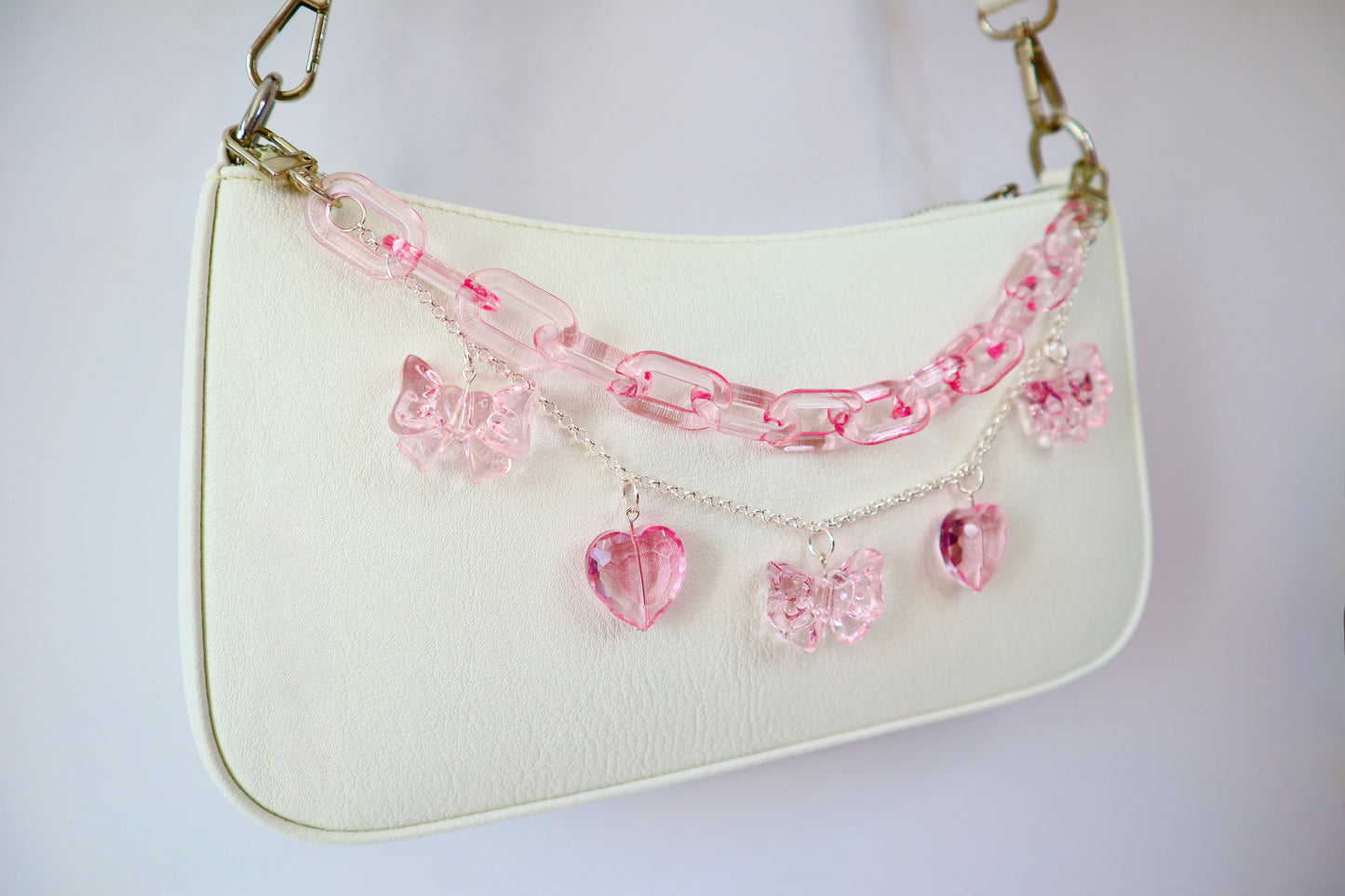 Pink Heart Purse Chain | Bag Accessory