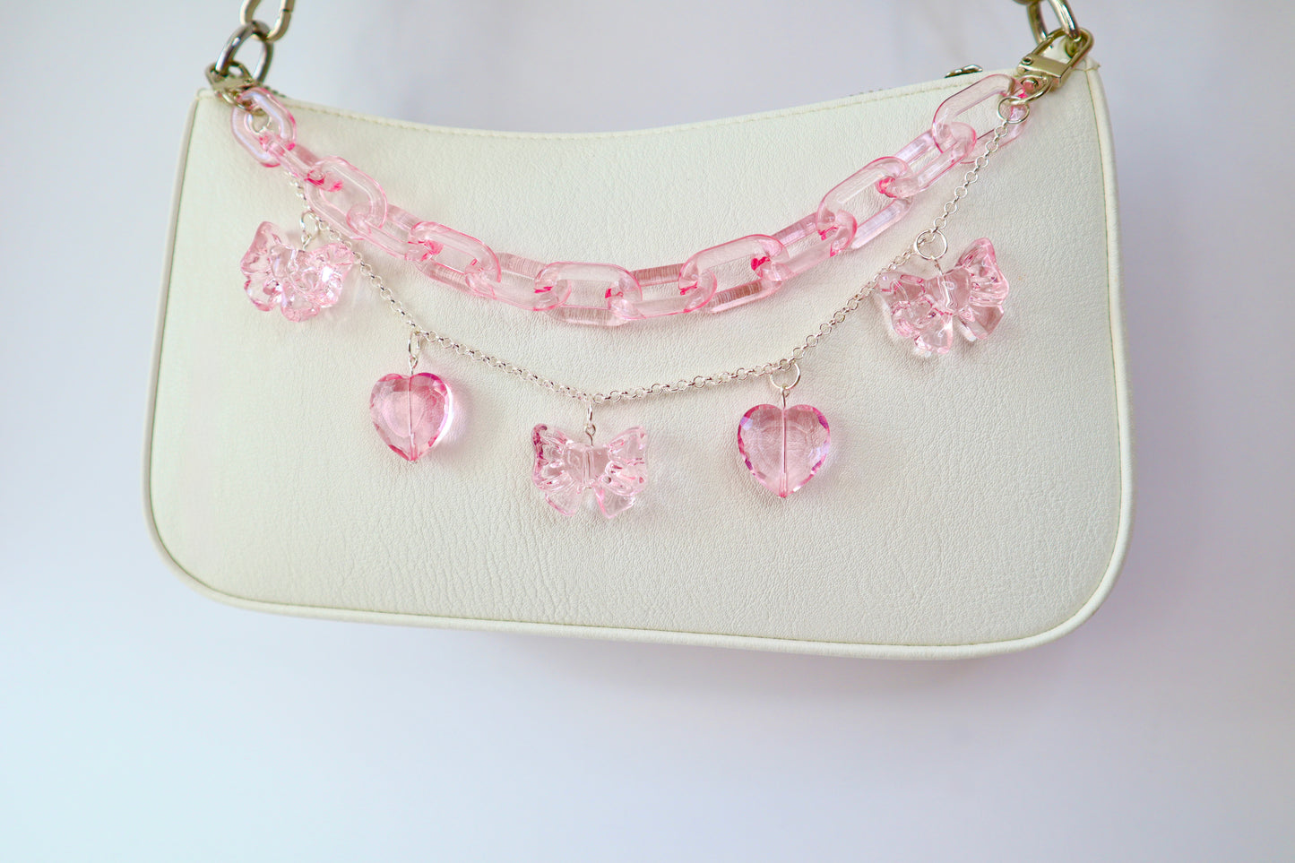 Pink Heart Purse Chain | Bag Accessory