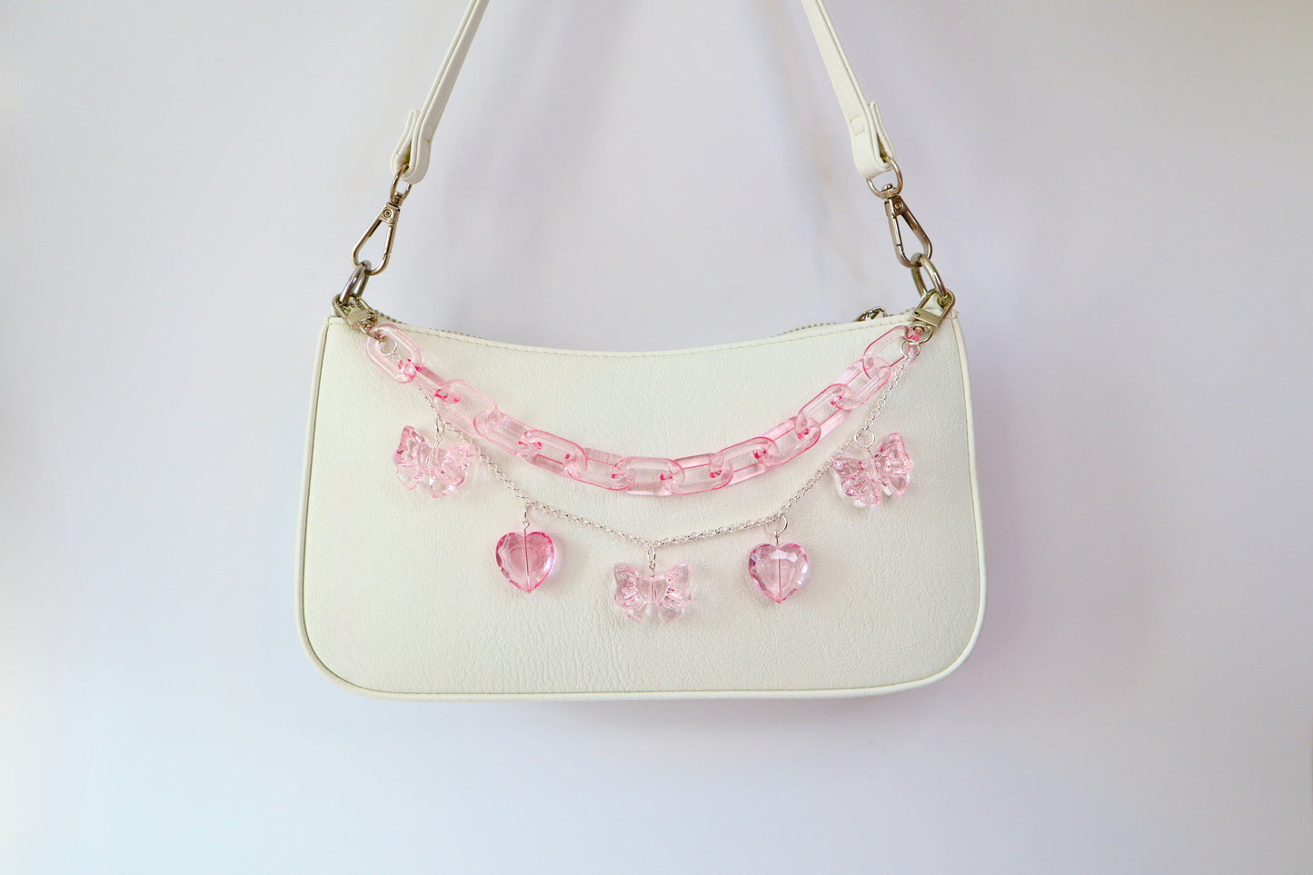 Pink Heart Purse Chain | Bag Accessory