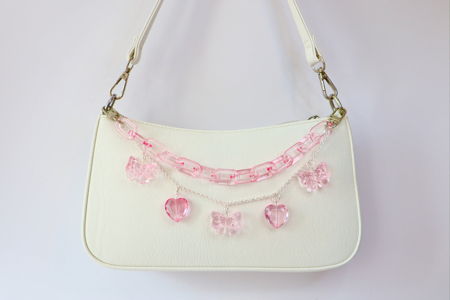 Pink Heart Purse Chain | Bag Accessory